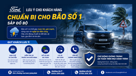 [TIN KHẨN CẤP] BÃO SỐ 1 (MAYSAK) ĐANG ÁP SÁT QUẢNG NINH – QUẢNG NINH FORD KHUYẾN CÁO AN TOÀN KHI DI CHUYỂN